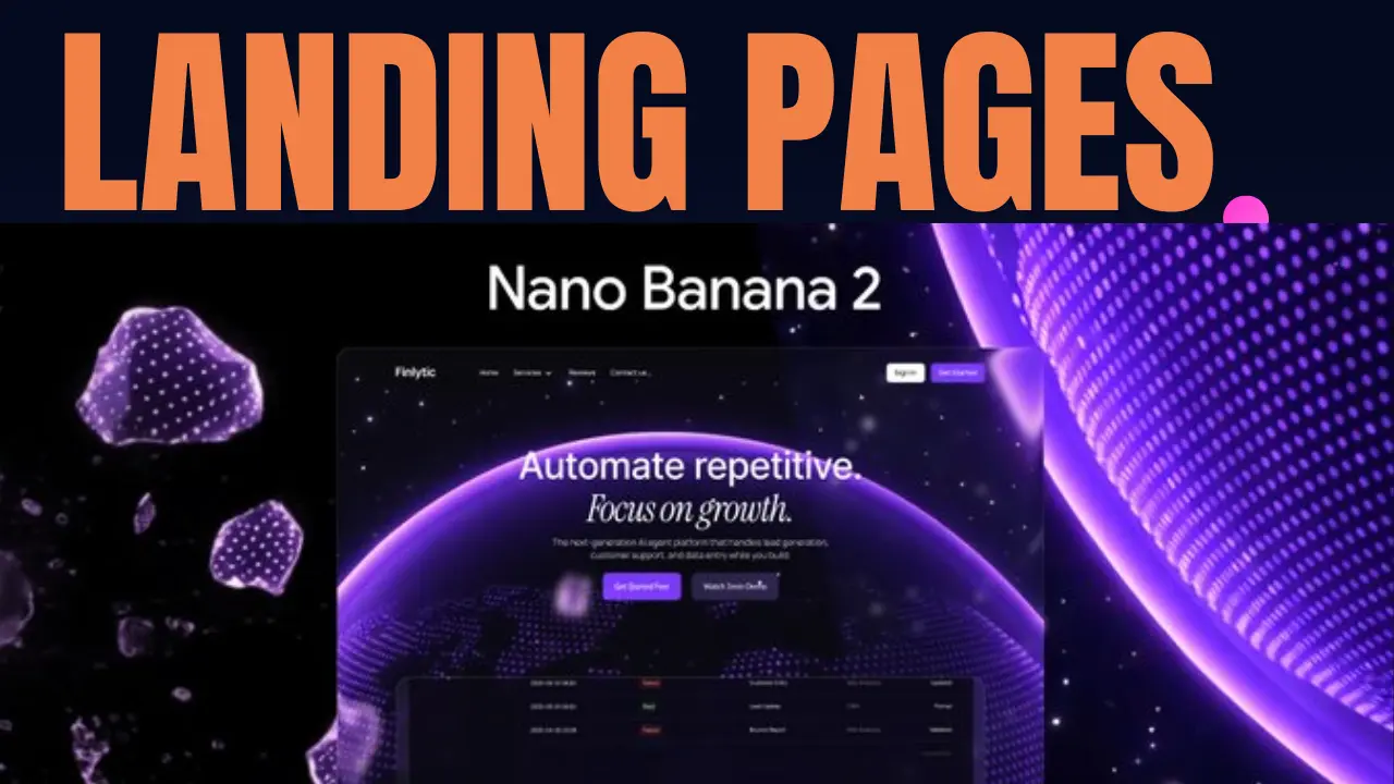HOW TO CREATE TRENDING BEAUTIFUL LANDING PAGES WITH NANO BANANA PRO 2 + ANTIGRAVITY